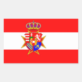 Red White Banner Großherzogtum Toskana Rechteckiger Aufkleber