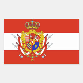 Red White Banner Großherzogtum Toskana Rechteckiger Aufkleber