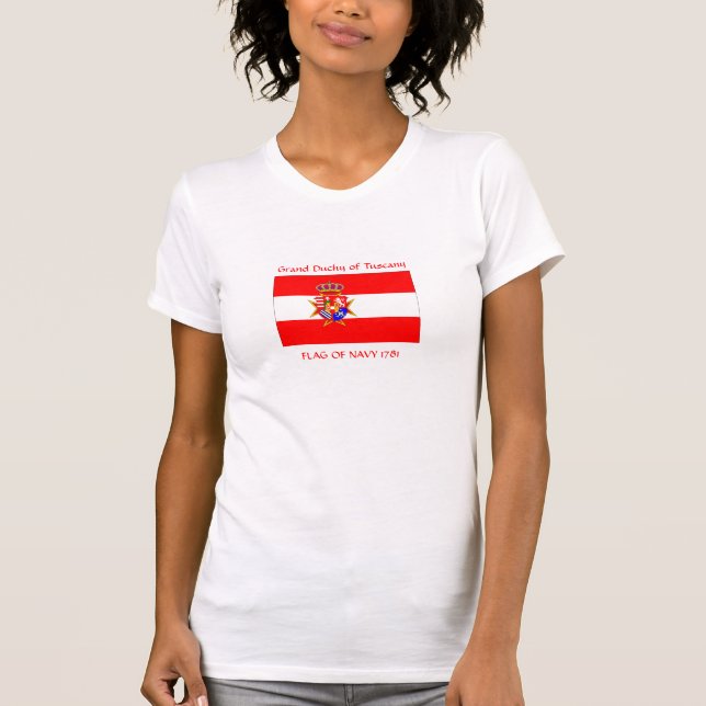 Red White Banner Großherzogtum Toskana T-Shirt (Vorderseite)