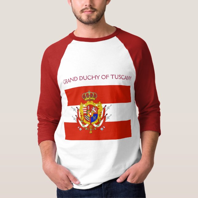 Red White Banner Großherzogtum Toskana T-Shirt (Vorderseite)