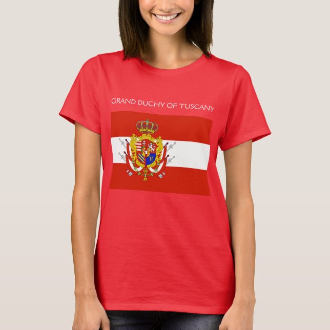 Red White Banner Großherzogtum Toskana T-Shirt (Vorderseite)