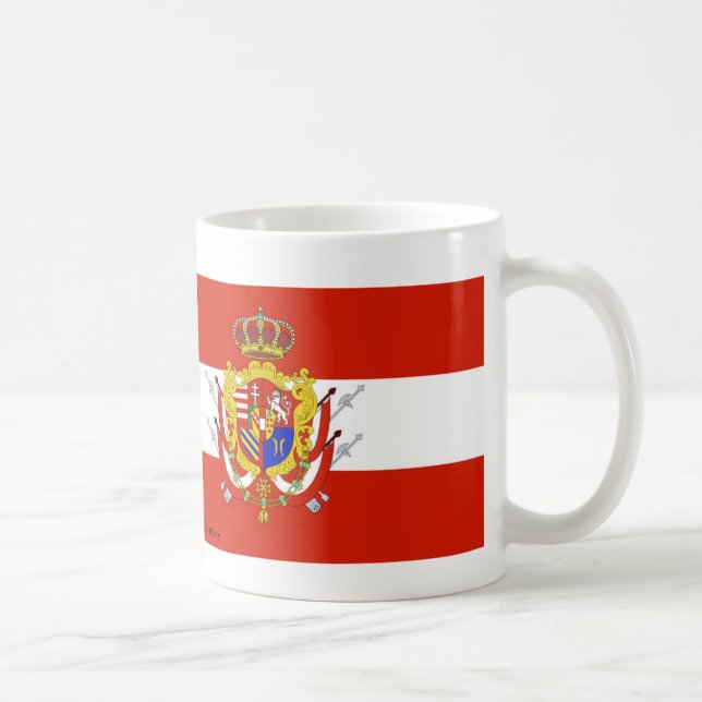 Red White Banner Großherzogtum Toskana Tasse (Rechts)