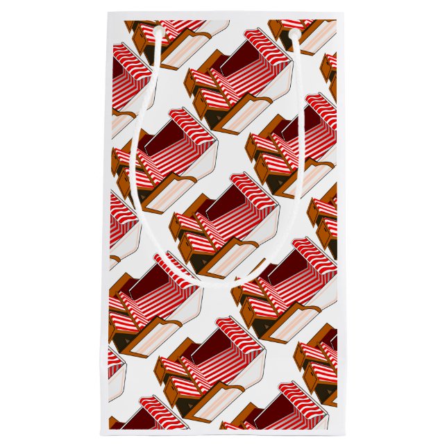 Red & White Beach Stühle Themed Party Geschenktasc Kleine Geschenktüte (Vorderseite)