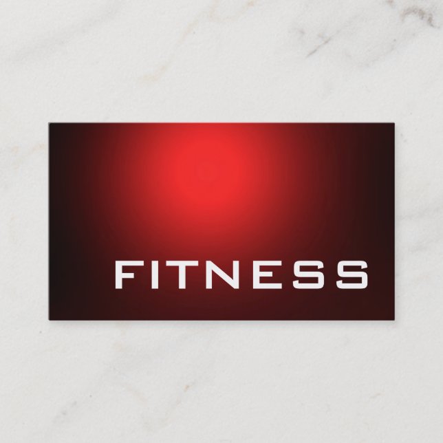 Red White Beruflich Fitness Sport Business Card Visitenkarte (Vorderseite)