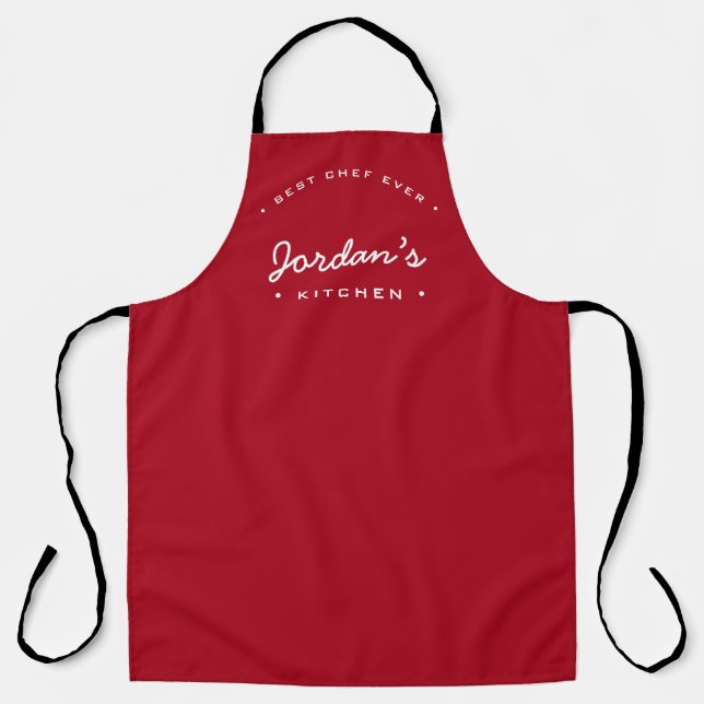 Red White Best Koch jemals Custom Your Kitchen Schürze (Vorderseite)