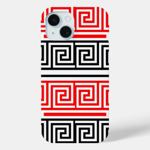 Red White Black Grikey Fret Pattern Design Case-Mate iPhone Hülle