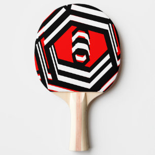 Red White Black Modern 4Robin Tischtennis Schläger