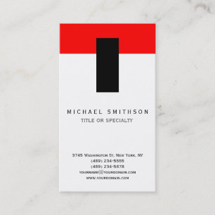 Red White Black Simple Travel Agent Business Card Visitenkarte