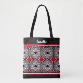 Red, White & Black Tribal Tapestry