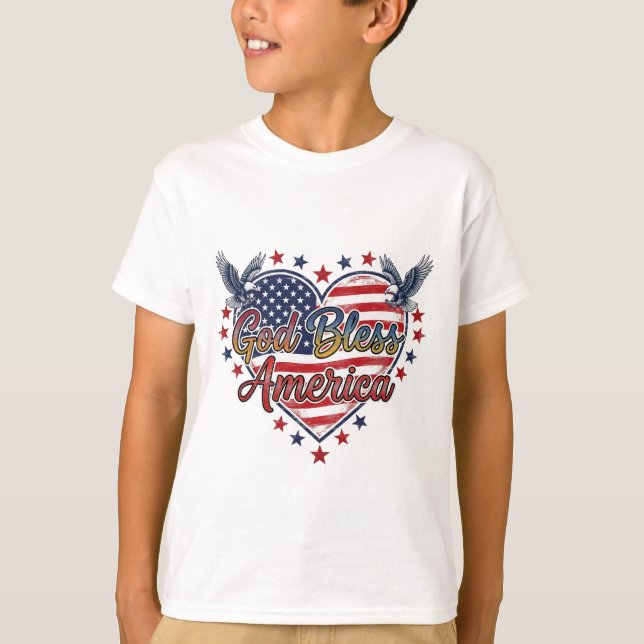 Red, White & Blessed T-shirt design  (Vorderseite)