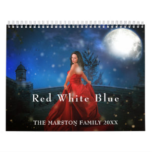 Red White Blue 12-Calendar Kalender