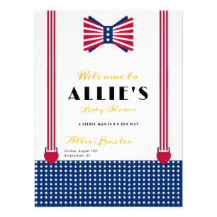 Red White Blue 4. Juli Baby Dusche Begrüßungszeich Fotodruck