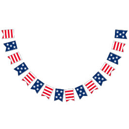 Red White Blue 4. Juli Patriotische Dekoration Wimpelkette