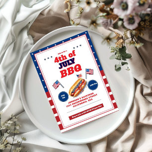 Red White Blue 4. Juli Sommerpause Einladung