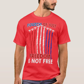 Red White Blue Air Force 4. july Proud USA Indepe T-Shirt