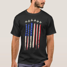 Red White Blue Air Force Flyover 4. Juli Geschenk T-Shirt