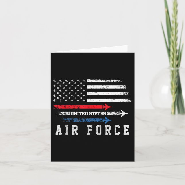 Red White Blue Air Force Flyover Story American in Karte (Vorderseite)