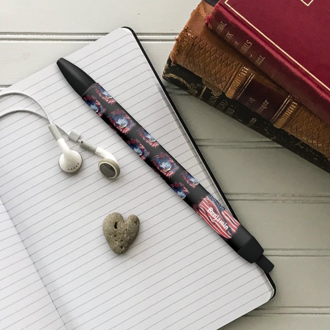 Red White Blue American Flag Eagle Rose Patriotic Kugelschreiber (Von Creator hochgeladen)