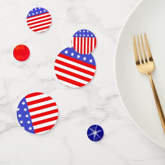 Red White Blue American Flag Table Confetti Konfetti (Gruppe)