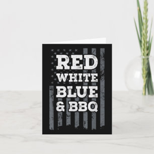 Red White Blue & amp; Grillen - US-Flagge 4. Juli Karte