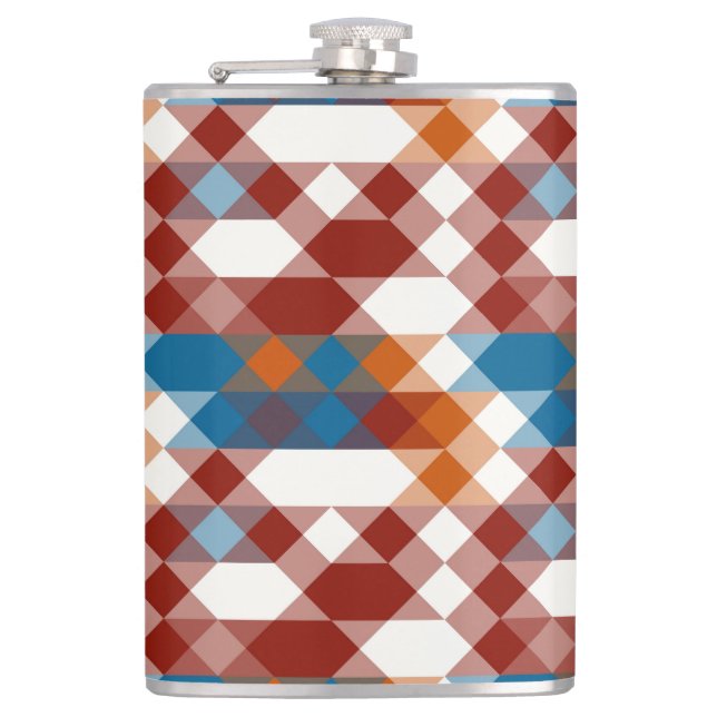 red white blue and orange geometric flachmann (Vorderseite)