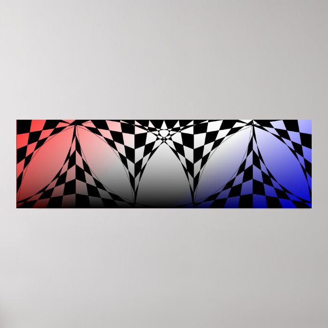 Red-White-Blue Banner von Kenneth Yoncich Poster (Vorne)