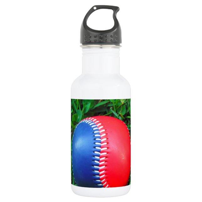 Red White & Blue Baseball Trinkflasche (Vorderseite)