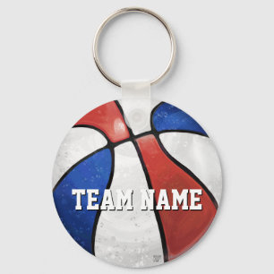 Red White Blue Basketball Schlüsselanhänger