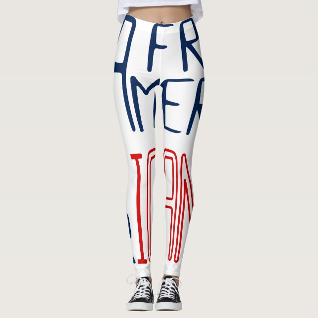 Red White Blue Black Leggings (Vorderseite)