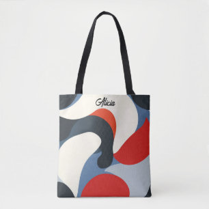 Red White Blue Black Waves