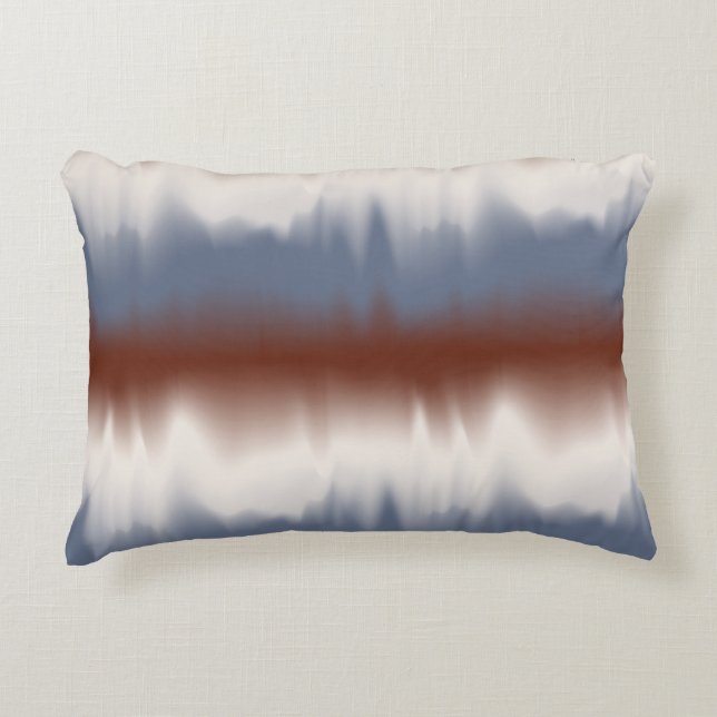 Red, White, & Blue Blended Modern Design Dekokissen (Vorderseite)