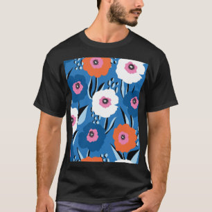 Red White Blue: Blumenskandinavisch. T-Shirt