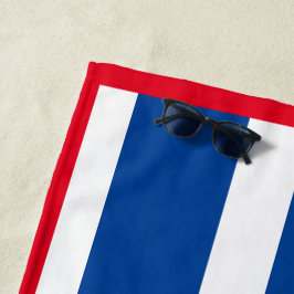 Red White Blue Cabana Stripe Strandtuch