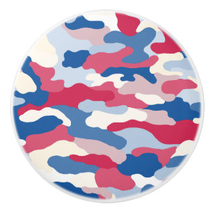 Red White & Blue Camouflage (2) Keramikknauf