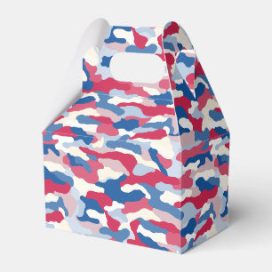 Red White & Blue Camouflage Geschenkschachtel