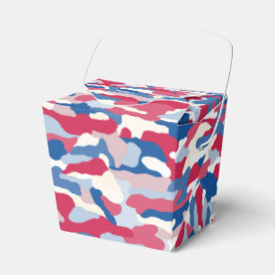 Red White & Blue Camouflage Geschenkschachtel