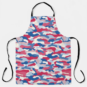 Red White & Blue Camouflage Schürze