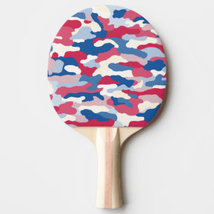Red White & Blue Camouflage Tischtennis Schläger