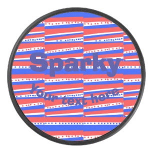 Red White Blue Circles Streifen Eishockey Puck