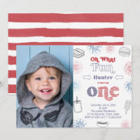Red White Blue Cookout 1. Geburtstag Party Bild