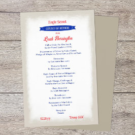 Red, White, Blue Court of Honor Program Flyer