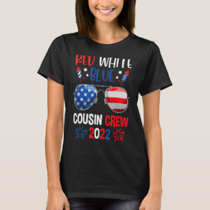 Red White & Blue Cousin Crew 4. Juli Kinder USA T-Shirt