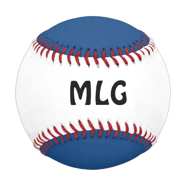 Red White Blue Custom Initial Baseball (Vorderseite)