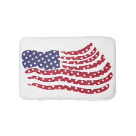 Red White Blue Flag Design Bath Mat Badematte