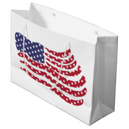 Red White Blue Flag Design Große Geschenktasche Große Geschenktüte