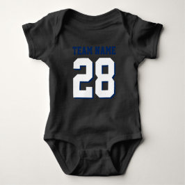 Red White Blue Football Jersey Sports Baby Romper Baby Strampler