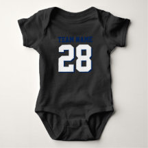 Red White Blue Football Jersey Sports Baby Romper