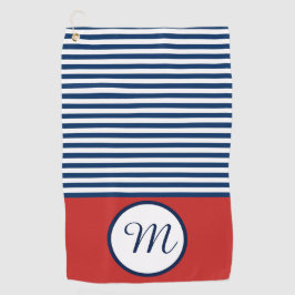 Red White & Blue Fun Monogram Golfhandtuch
