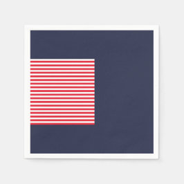 Red White & Blue Fun Patriotic Feier Serviette