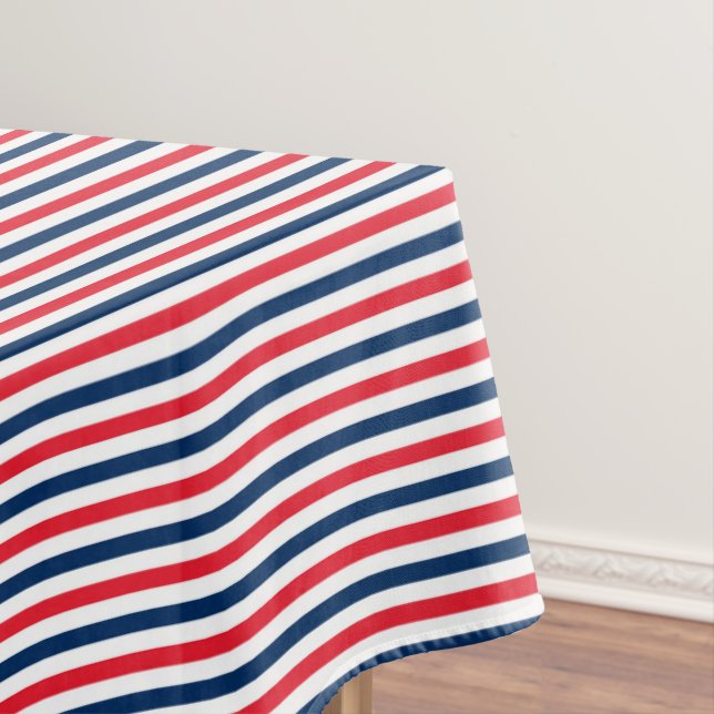 Red White & Blue Fun Patriotic Feier Tischdecke (Beispiel)